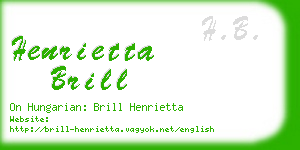henrietta brill business card